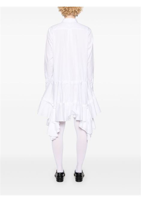 Chemisier corto con ruches in bianco di Comme Des Garçons - donna COMME DES GARCONS COMME DES GARCONS | RMB0172